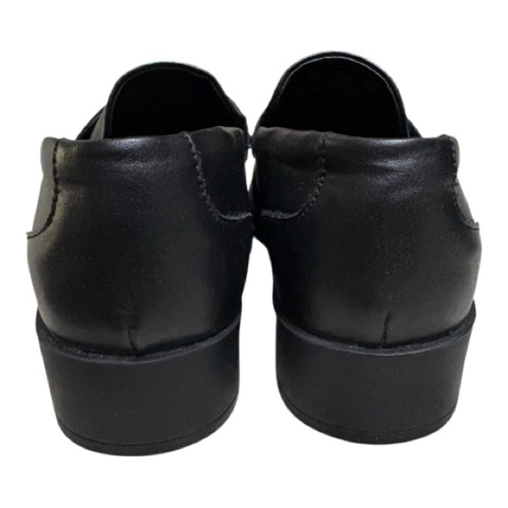 DKNY Issa Metal Logo Loafers Black Vegan Leather Slip-On Size 8 - Picture 4 of 6